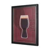 Beer Poster Stout by Mercana Studio a Hand Embellished Textured Framed Art Print by Mercana at Eve Furniture