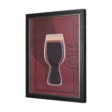 Beer Poster Stout by Mercana Studio a Hand Embellished Textured Framed Art Print by Mercana at Eve Furniture