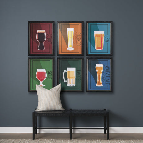 Beer Poster Stout by Mercana Studio a Hand Embellished Textured Framed Art Print by Mercana at Eve Furniture