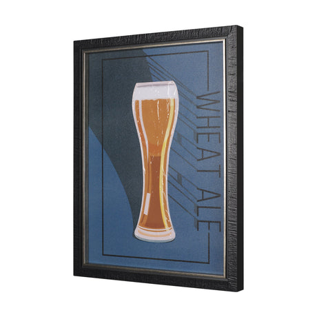 Beer Poster Wheat Ale by Mercana Studio a Hand Embellished Textured Framed Art Print by Mercana at Eve Furniture