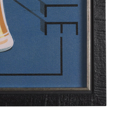 Beer Poster Wheat Ale by Mercana Studio a Hand Embellished Textured Framed Art Print by Mercana at Eve Furniture
