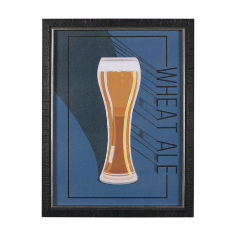 Beer Poster Wheat Ale by Mercana Studio a Hand Embellished Textured Framed Art Print by Mercana at Eve Furniture