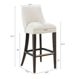 Beever Barstool in Cream by Manhattan Comfort at Eve Furniture