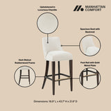 Beever Barstool in Cream by Manhattan Comfort at Eve Furniture