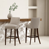 Beever Barstool in Taupe (set of 2) by Manhattan Comfort at Eve Furniture