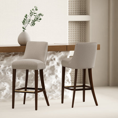 Beever Barstool in Taupe (set of 2) by Manhattan Comfort at Eve Furniture