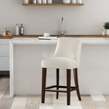 Beever Counter Stool in Cream by Manhattan Comfort at Eve Furniture