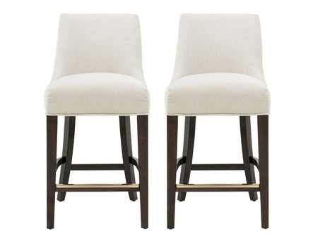 Beever Counter Stool in Cream (set of 2) by Manhattan Comfort at Eve Furniture