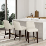 Beever Counter Stool in Cream (set of 3) by Manhattan Comfort at Eve Furniture
