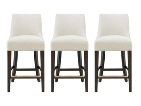 Beever Counter Stool in Cream (set of 3) by Manhattan Comfort at Eve Furniture