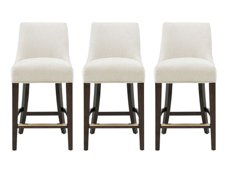 Beever Counter Stool in Cream (set of 3) by Manhattan Comfort at Eve Furniture