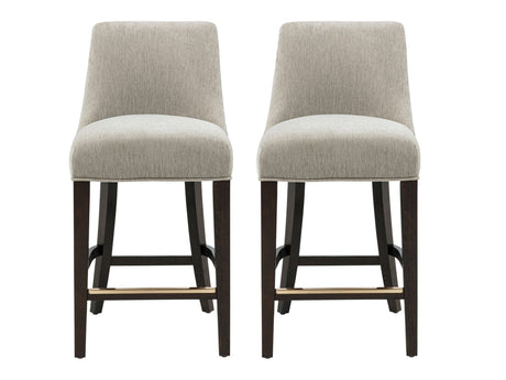 Beever Counter Stool in Taupe (set of 2) by Manhattan Comfort at Eve Furniture
