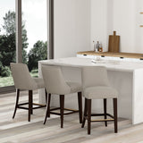 Beever Counter Stool in Taupe (set of 3) by Manhattan Comfort at Eve Furniture
