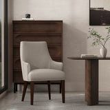 Beever Dining Armchair in Taupe by Manhattan Comfort at Eve Furniture