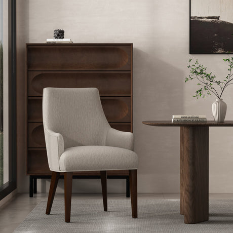 Beever Dining Armchair in Taupe by Manhattan Comfort at Eve Furniture