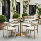 Bege White Outdoor Dining Chair by Zuomod at Eve Furniture