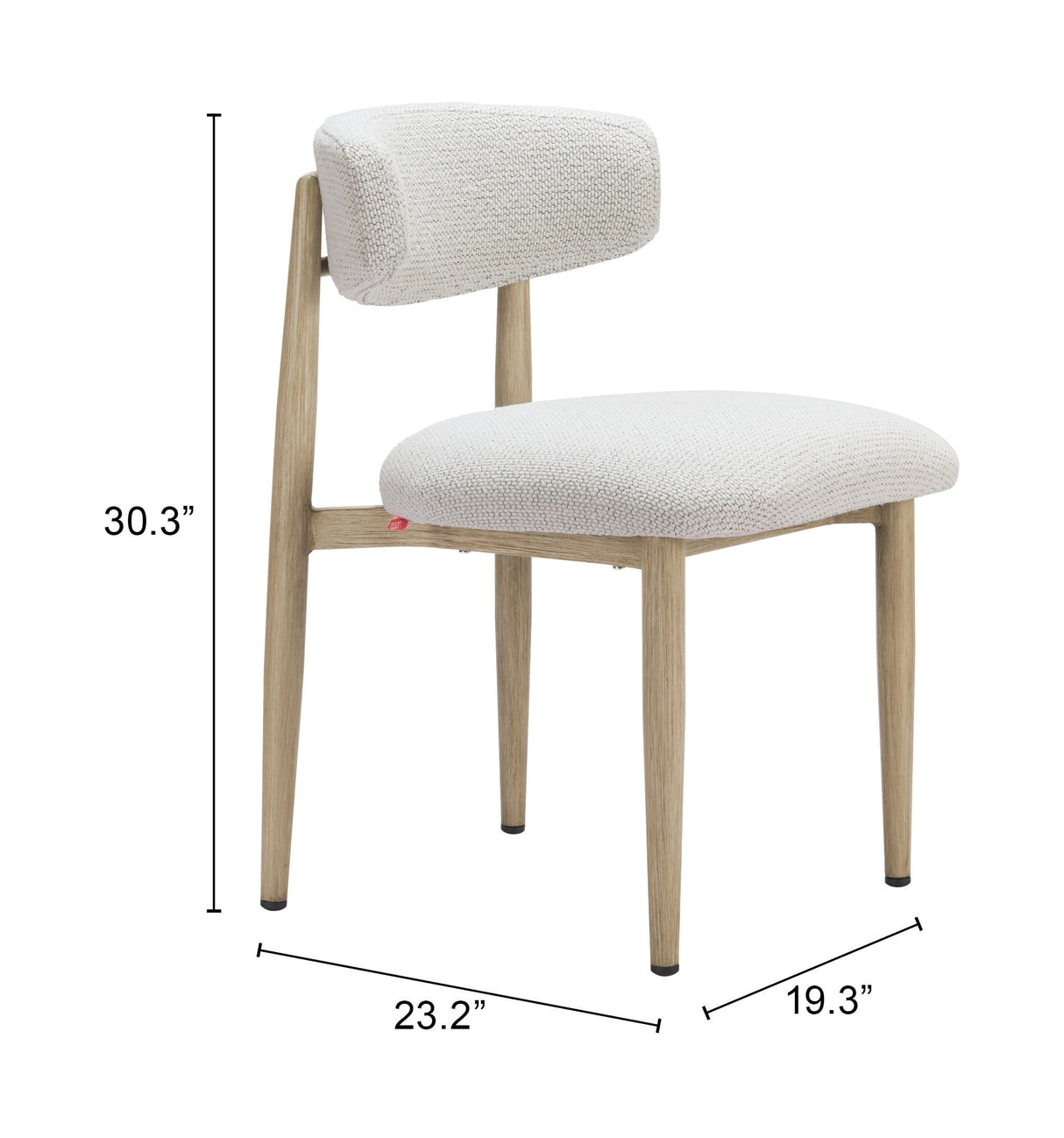 Bege White Outdoor Dining Chair by Zuomod at Eve Furniture