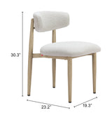 Bege White Outdoor Dining Chair by Zuomod at Eve Furniture