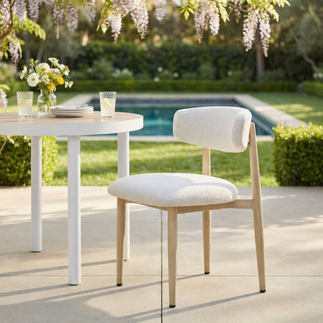 Bege White Outdoor Dining Chair by Zuomod at Eve Furniture