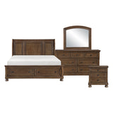Begonia Dark Brown 4-Piece Queen Storage Bedroom Set by Homelegance at Eve Furniture