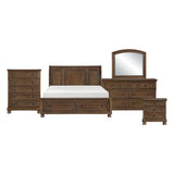 Begonia Dark Brown 5-Piece Queen Storage Bedroom Set by Homelegance at Eve Furniture