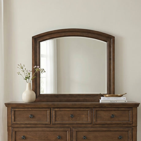 Begonia Dark Brown Bedroom Mirror by Homelegance at Eve Furniture