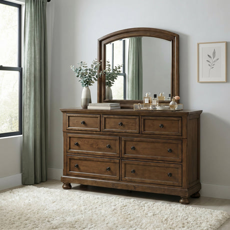 Begonia Dark Brown Bedroom Mirror by Homelegance at Eve Furniture