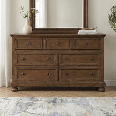 Begonia Dark Brown Dresser by Homelegance at Eve Furniture
