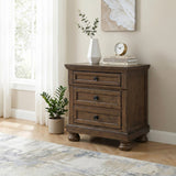 Begonia Dark Brown Nightstand by Homelegance at Eve Furniture