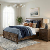 Begonia Dark Brown Storage Bedroom Set by Homelegance at Eve Furniture
