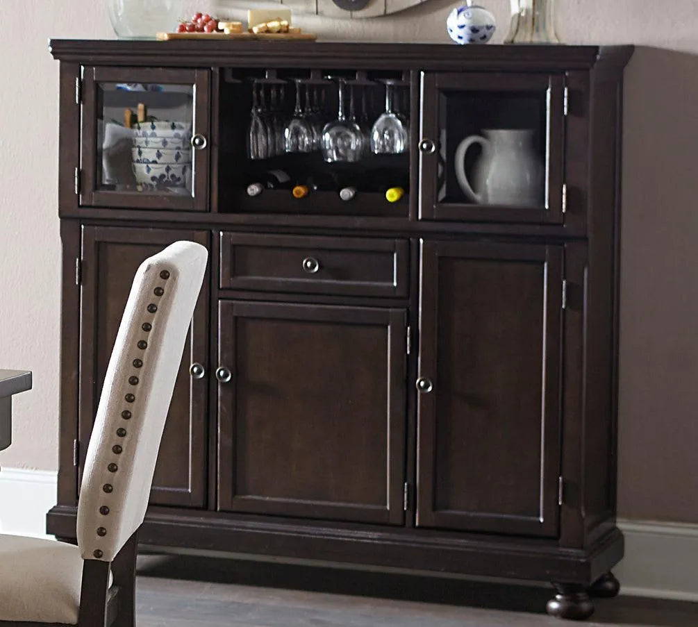 Begonia Grayish Brown Curio by Homelegance at Eve Furniture