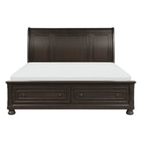 Begonia Grayish Brown King Sleigh Storage Platform Bed by Homelegance at Eve Furniture