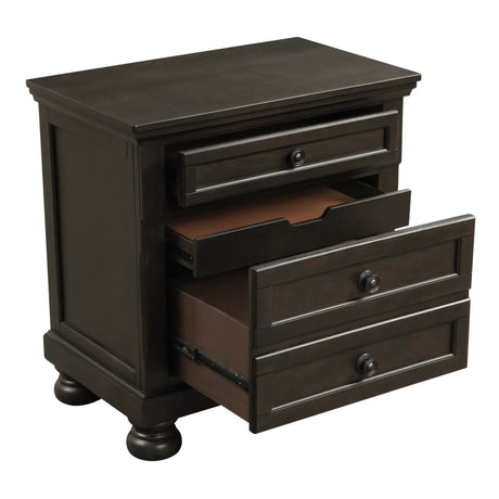 Begonia Grayish Brown Nightstand by Homelegance at Eve Furniture