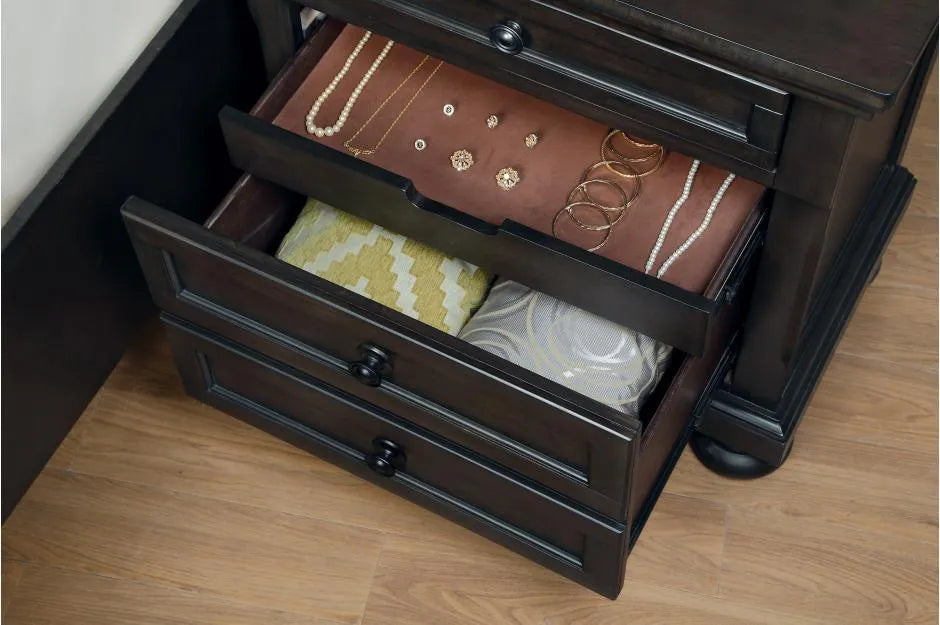 Begonia Grayish Brown Nightstand by Homelegance at Eve Furniture