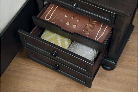 Begonia Grayish Brown Nightstand by Homelegance at Eve Furniture