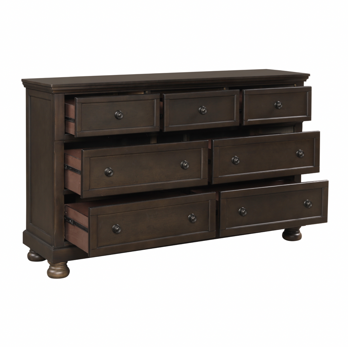 Begonia Grayish Brown Sleigh Storage Platform Bedroom Set by Homelegance at Eve Furniture