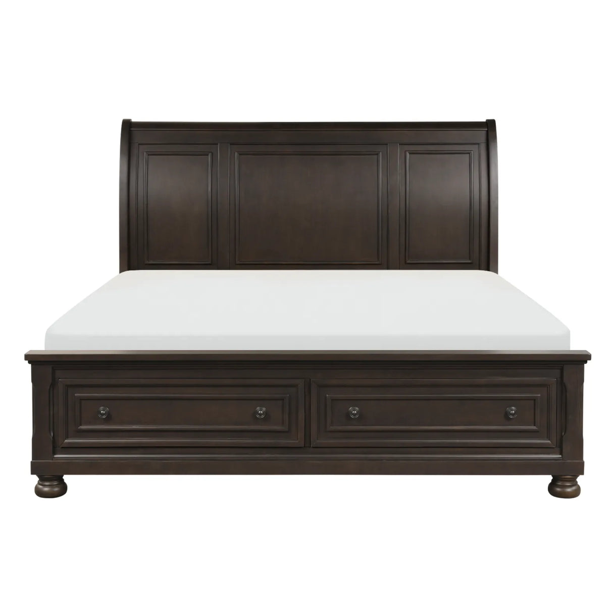 Begonia Grayish Brown Sleigh Storage Platform Bedroom Set by Homelegance at Eve Furniture