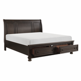 Begonia Grayish Brown Sleigh Storage Platform Bedroom Set by Homelegance at Eve Furniture