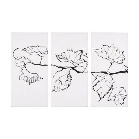 Begonia Vine (Left) by Mercana Studio a Hand Embellished Textured Canvas by Mercana at Eve Furniture