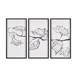 Begonia Vine (Left) by Mercana Studio Hand Embellished Textured Framed Art Print Matted under Glass by Mercana at Eve Furniture