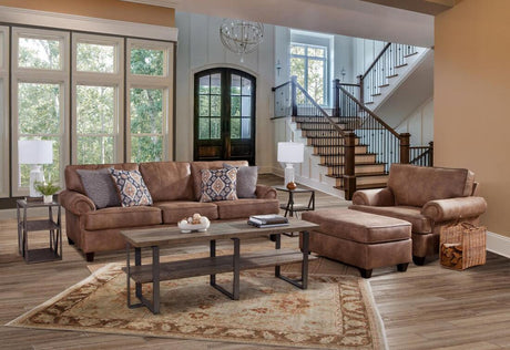 Behold Carleigh Camel Oversized Sofa & Loveseat by Happy Homes at Eve Furniture