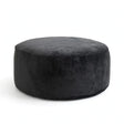 Behold Black Round Ottoman by Happy Homes at Eve Furniture