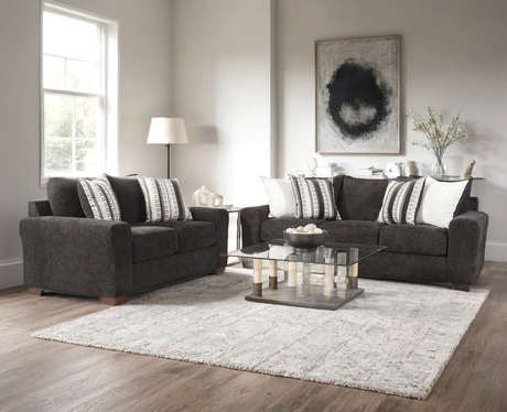 Behold Black Sofa & Loveseat Set by Happy Homes at Eve Furniture