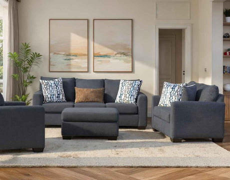 Behold Charcoal Sofa & Loveseat by Happy Homes at Eve Furniture