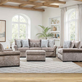 Behold Mushroom Sofa & Loveseat Set by Happy Homes at Eve Furniture