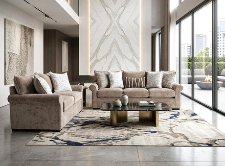Behold Mushroom Sofa & Loveseat Set by Happy Homes at Eve Furniture