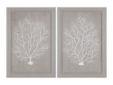 Beige Corals Brown/White Canvas by Crestview at Eve Furniture