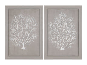 Beige Corals Brown/White Canvas by Crestview at Eve Furniture