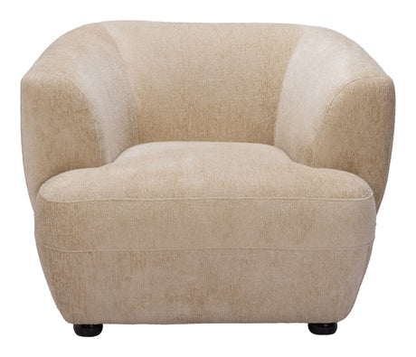 Bekker Golden Beige Accent Chair by Zuomod at Eve Furniture