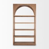 Bela Arched Shelving Unit Medium Brown Wood by Mercana at Eve Furniture